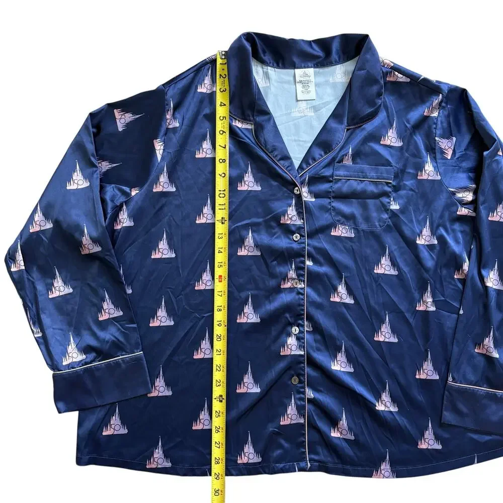 Walt‎ Disney World 50th Anniversary Satin Pajama Set Cinderella Castle 2 PC 3XL